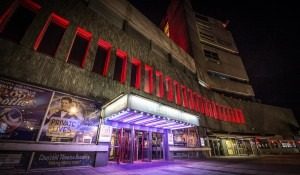 Outside_the_Churchill_Theatre_at_night